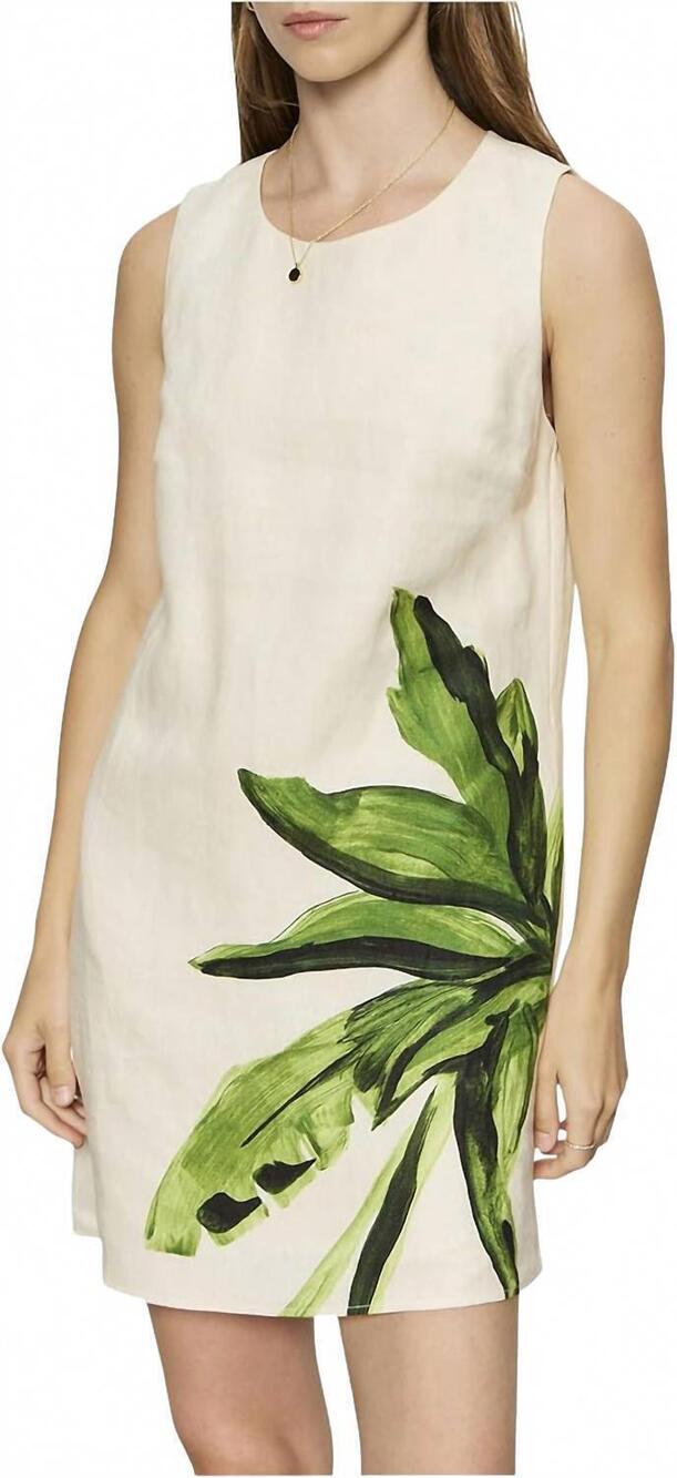 NEW SANCTUARY women's way to be linen shift dress in palmetta